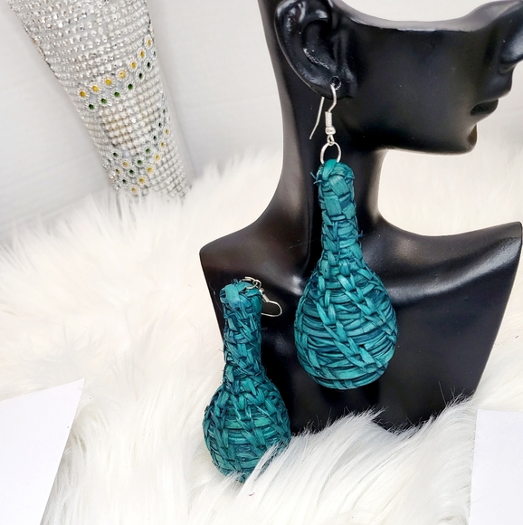 Handmade Rattan earings - Picture 3 of 7